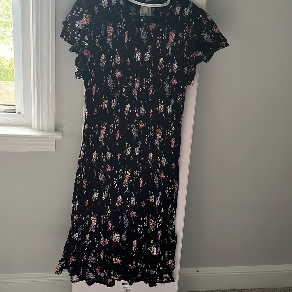 Black floral dress